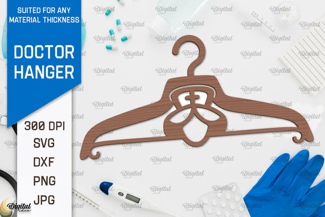 Doctor Hanger Laser Cut. Doctor Clothes Hanger SVG Design SVG Evgenyia Guschina 