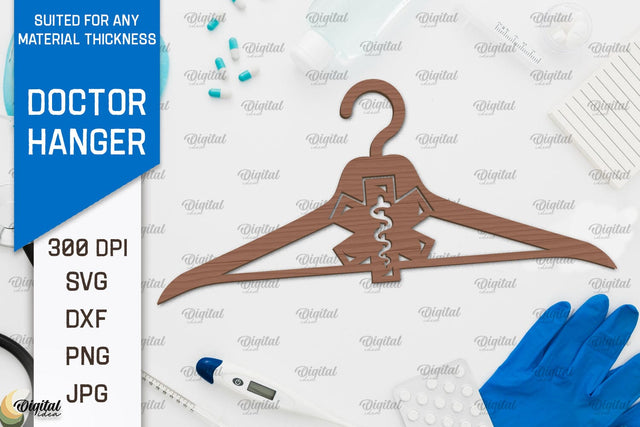 Doctor Hanger Laser Cut. Doctor Clothes Hanger SVG Design SVG Evgenyia Guschina 