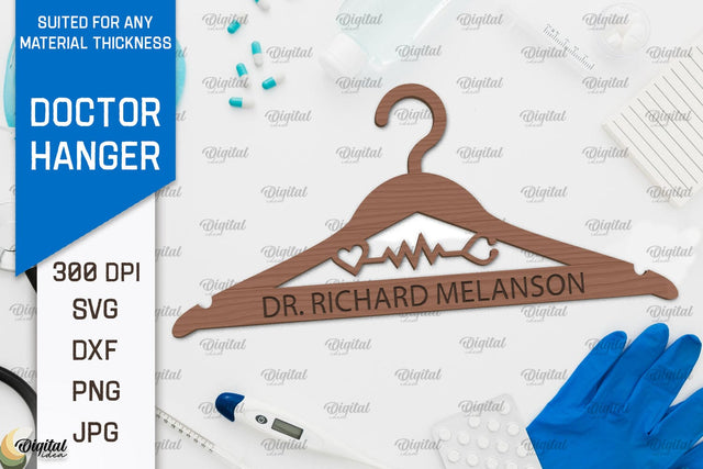 Doctor Hanger Laser Cut. Doctor Clothes Hanger SVG Design SVG Evgenyia Guschina 