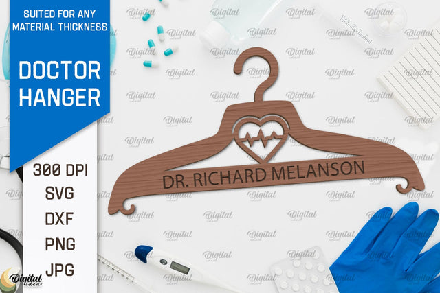 Doctor Hanger Laser Cut. Doctor Clothes Hanger SVG Design SVG Evgenyia Guschina 