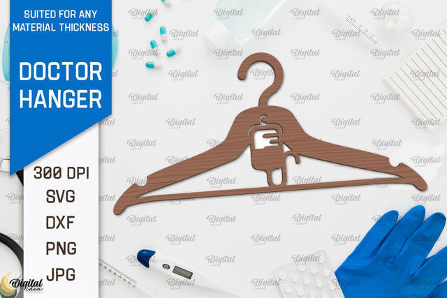 Doctor Hanger Laser Cut. Doctor Clothes Hanger SVG Design SVG Evgenyia Guschina 