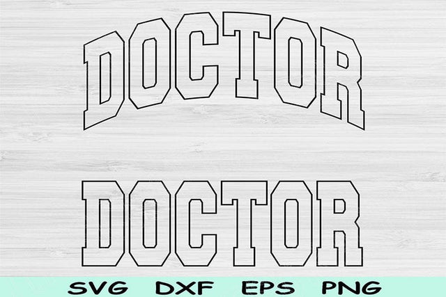Doctor Svg Dxf Cut Files, Doctor Png, Pre Med Svg Files For Cricut, Med Student Svg, Medical Shirt Svg Block Text Sublimation Digital Design SVG TiffsCraftyCreations 