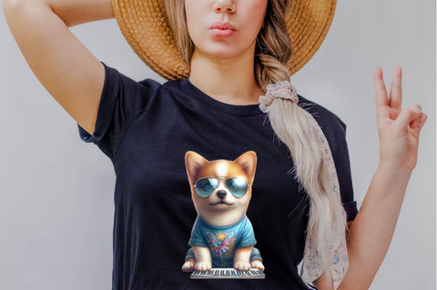 Dog And Keyboard T-shirt Sublimation Clipart Sublimation SVGArt 