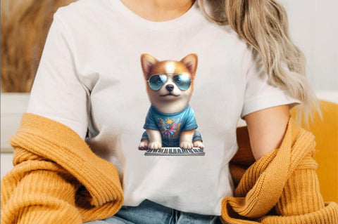 Dog And Keyboard T-shirt Sublimation Clipart Sublimation SVGArt 
