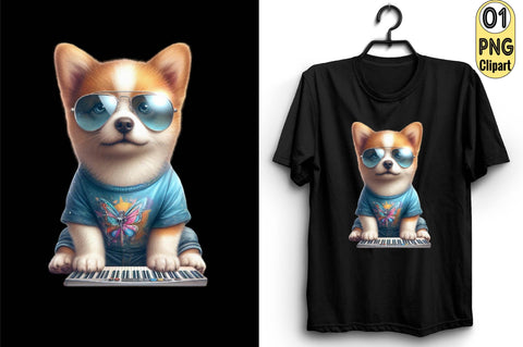 Dog And Keyboard T-shirt Sublimation Clipart Sublimation SVGArt 