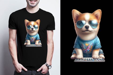 Dog And Keyboard T-shirt Sublimation Clipart Sublimation SVGArt 