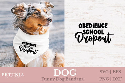Dog Bandana SVG | Funny Dog SVG SVG Petunia Digital Design 