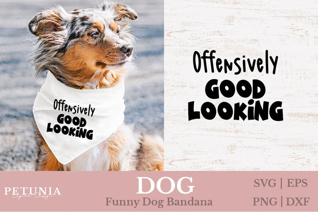 Dog Bandana SVG | Funny Dog SVG SVG Petunia Digital Design 