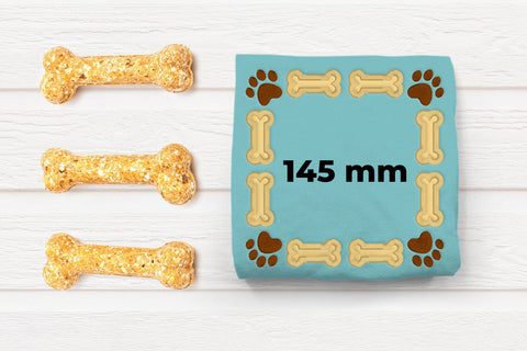 Dog Bone and Paw Frame Applique Embroidery Embroidery/Applique DESIGNS Designed by Geeks 