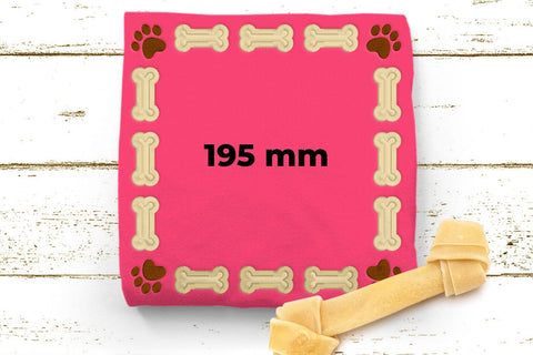 Dog Bone and Paw Frame Applique Embroidery Embroidery/Applique DESIGNS Designed by Geeks 