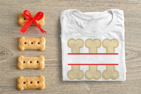 Dog Bone Split Applique Embroidery Embroidery/Applique DESIGNS Designed by Geeks 