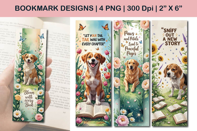 Dog bookmark design, puppy bookmark design Sublimation Paper Switch 