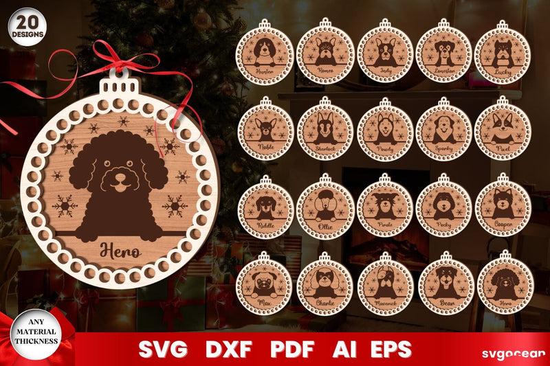 Dog Breed Christmas Ornaments SVG SvgOcean 