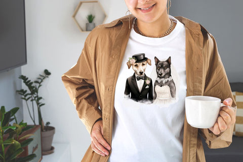 Dog Bride and Dog Groom Sublimation Bundle Sublimation Designangry 
