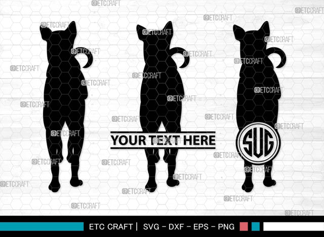 Dog Butt Monogram, Dog Butt Silhouette, Dog Butt SVG, Dog Svg, Dog Lover Svg, Dog Shape Svg, Animal Svg, Puppy Svg, Pet Paw Svg, SB00578 SVG ETC Craft 