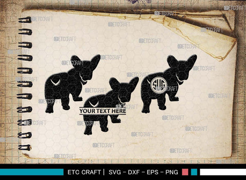 Dog Butt Monogram, Dog Butt Silhouette, Dog Butt SVG, Dog Svg, Dog Lover Svg, Dog Shape Svg, Animal Svg, Puppy Svg, Pet Paw Svg, SB00578 SVG ETC Craft 