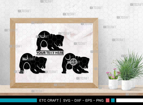 Dog Butt Monogram, Dog Butt Silhouette, Dog Butt SVG, Dog Svg, Dog Lover Svg, Dog Shape Svg, Animal Svg, Puppy Svg, Pet Paw Svg, SB00578 SVG ETC Craft 