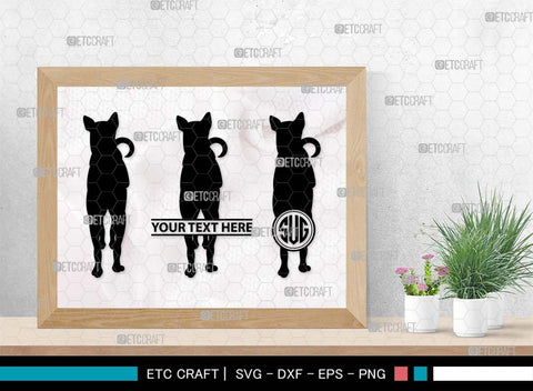 Dog Butt Monogram, Dog Butt Silhouette, Dog Butt SVG, Dog Svg, Dog Lover Svg, Dog Shape Svg, Animal Svg, Puppy Svg, Pet Paw Svg, SB00578 SVG ETC Craft 