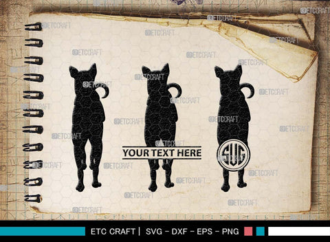 Dog Butt Monogram, Dog Butt Silhouette, Dog Butt SVG, Dog Svg, Dog Lover Svg, Dog Shape Svg, Animal Svg, Puppy Svg, Pet Paw Svg, SB00578 SVG ETC Craft 