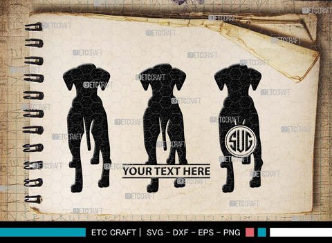 Dog Butt Monogram, Dog Butt Silhouette, Dog Butt SVG, Dog Svg, Dog Lover Svg, Dog Shape Svg, Animal Svg, Puppy Svg, Pet Paw Svg, SB00578 SVG ETC Craft 