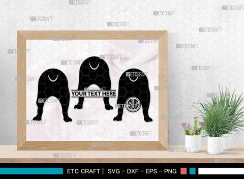 Dog Butt Monogram, Dog Butt Silhouette, Dog Butt SVG, Dog Svg, Dog Lover Svg, Dog Shape Svg, Animal Svg, Puppy Svg, Pet Paw Svg, SB00578 SVG ETC Craft 