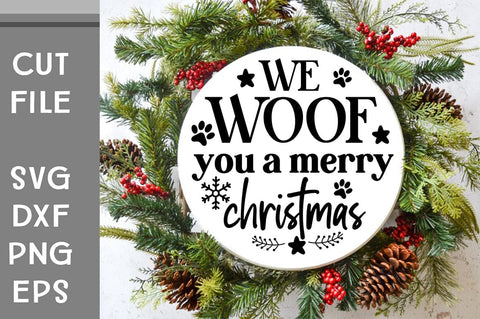Dog Christmas Round Ornament Svg Bundle. Pet Animal Quotes SVG Svgcraft 