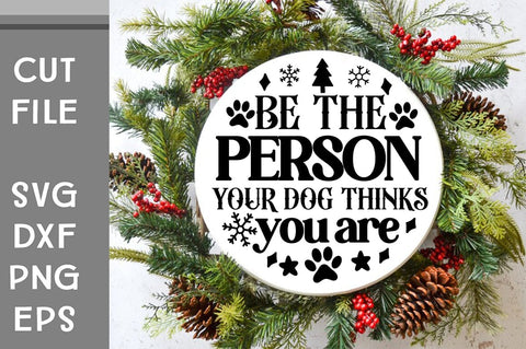 Dog Christmas Round Ornament Svg Bundle. Pet Animal Quotes SVG Svgcraft 