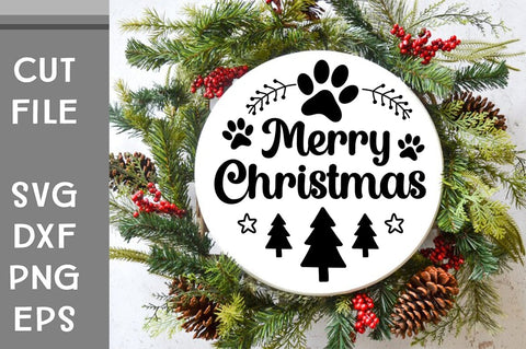 Dog Christmas Round Ornament Svg Bundle. Pet Animal Quotes SVG Svgcraft 