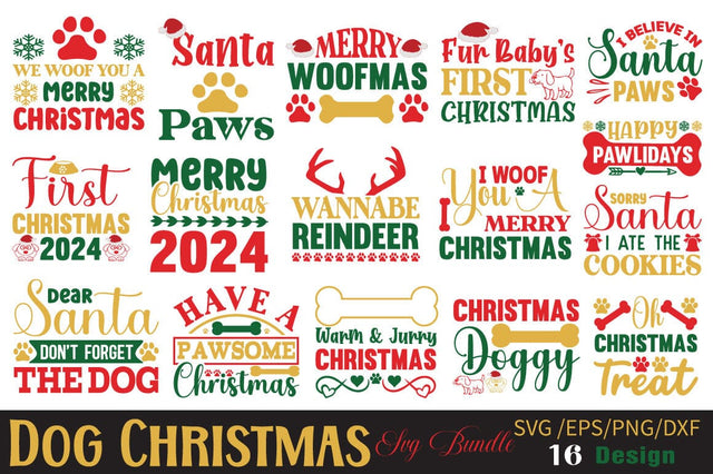 Dog Christmas svg Bundle SVG Angelina750 