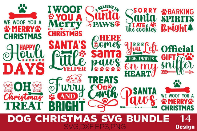 Dog Christmas svg bundle SVG Angelina750 