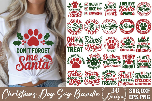 Dog Christmas Svg Bundle SVG Angelina750 