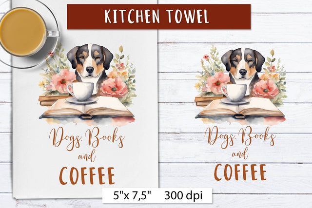 Dog coffee mug | Kitchen towel sublimation desigs Sublimation Olga Boat Design 