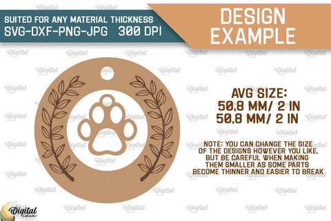 Dog Collar Tags Laser Cut Bundle. Dog Name Tags SVG SVG Evgenyia Guschina 