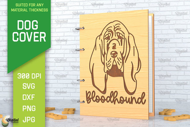 Dog Cover SVG. 3D Notebook Cover Laser Cut. Bloodhound SVG SVG Evgenyia Guschina 
