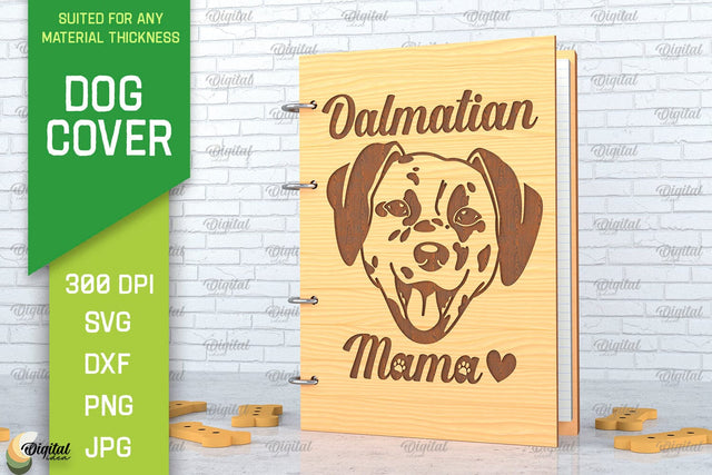 Dog Cover SVG. 3D Notebook Cover Laser Cut. Dalmatian SVG SVG Evgenyia Guschina 