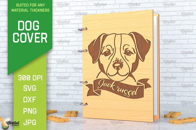 Dog Cover SVG. 3D Notebook Cover Laser Cut. Jack Russell SVG SVG Evgenyia Guschina 