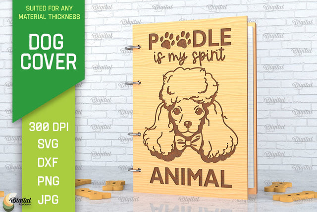 Dog Cover SVG. 3D Notebook Cover Laser Cut. Poddle SVG SVG Evgenyia Guschina 