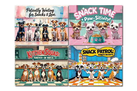 Dog cutting board, puppy kitchen decor, snack time dog art Sublimation Paper Switch 