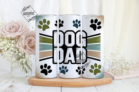 Dog Dad 20oz Tumbler Design Sublimation sassyprint 