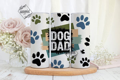 Dog Dad 20oz Tumbler Design Sublimation sassyprint 