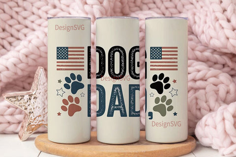 Dog Dad 20oz Tumbler Wrap Sublimation DesignSVG 