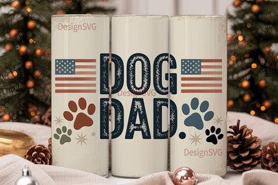 Dog Dad 20oz Tumbler Wrap Sublimation DesignSVG 