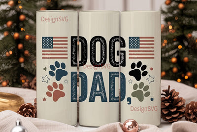Dog Dad 20oz Tumbler Wrap Sublimation DesignSVG 