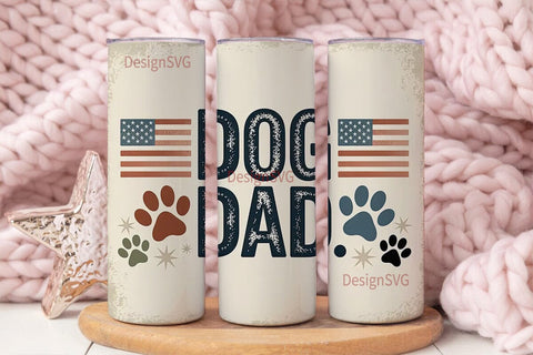 Dog Dad 20oz Tumbler Wrap Sublimation DesignSVG 