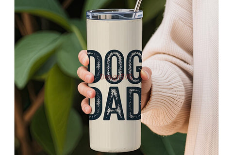 Dog Dad 20oz Tumbler Wrap Sublimation DesignSVG 