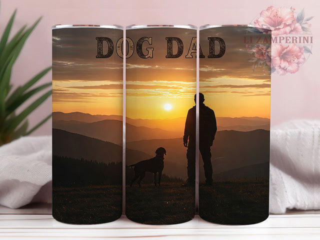 Dog Dad Puppy Pet Lover 20oz Tumbler Wrap, Puppy Lover Mug, Pet Owner Cup, Funny Dog Wrap, Best Dog Dad Gift, Canine Themed Design, Sublimation Tumbler Wrap Sublimation Li Zamperini 