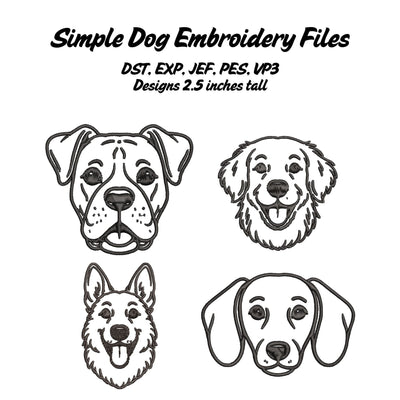 Dog Embroidery File Set Embroidery/Applique DESIGNS Stitched Haus 