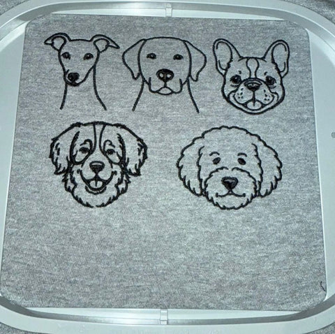 Dog Embroidery File Set Embroidery/Applique DESIGNS Stitched Haus 