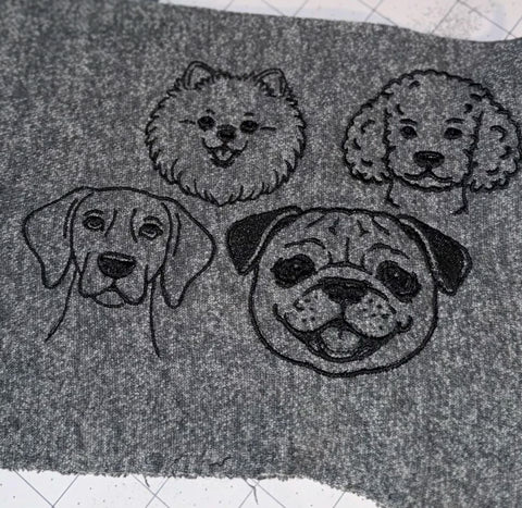 Dog Embroidery File Set Embroidery/Applique DESIGNS Stitched Haus 
