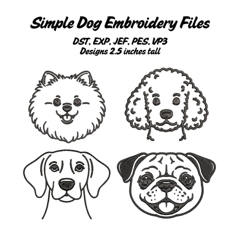 Dog Embroidery File Set Embroidery/Applique DESIGNS Stitched Haus 
